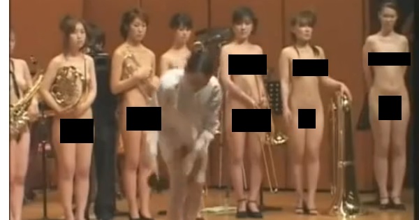 【本日の神動画】全裸オーケストラがやってきた！もちろんみんな女の子♪